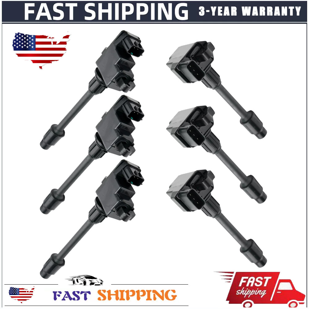 Set of 6 Ignition Coils Fit For 1996-1999 Infiniti I30 Nissan Maxima 3.0L V6