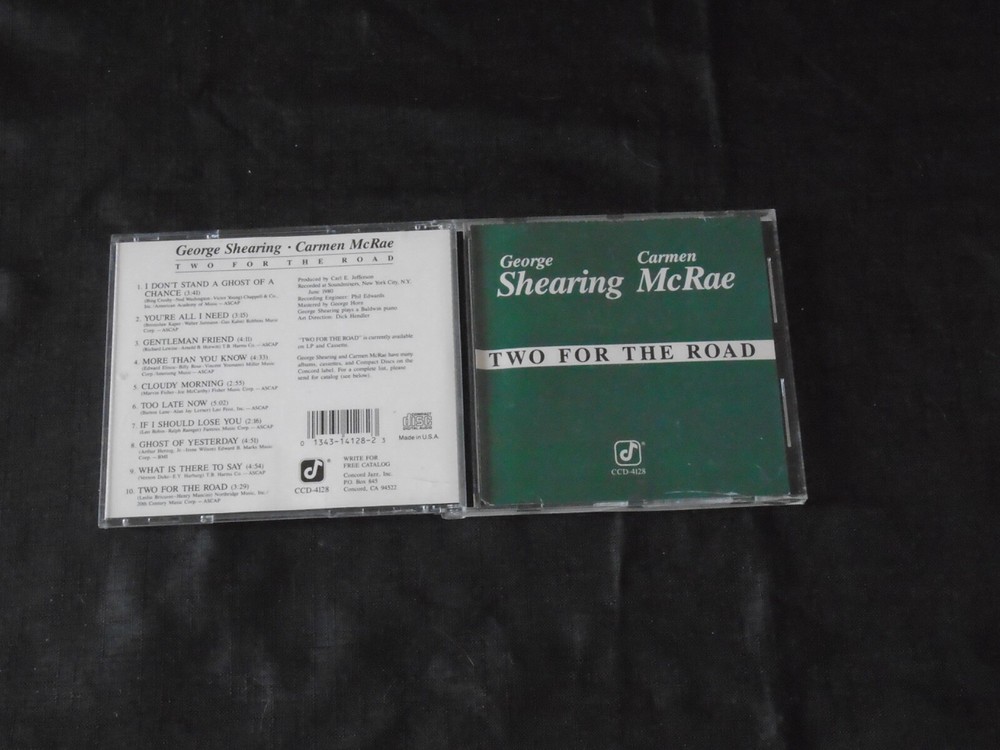 Carmen McRae - George Shearing – Two For The Road CD FREE SHIP