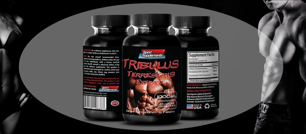 Strength - Tribulus Terrestris 1000 bulk your muscles  90 caps 1 Bottle
