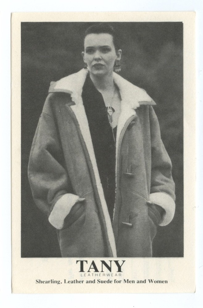 Tany Leatherwear Clothing New York Business Advertising Postcard