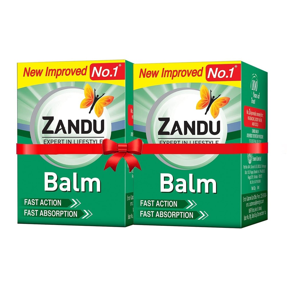 Zandu Balm, 50ml x Pack of 2, Effective relief from Headache, Body Pain, Sprain