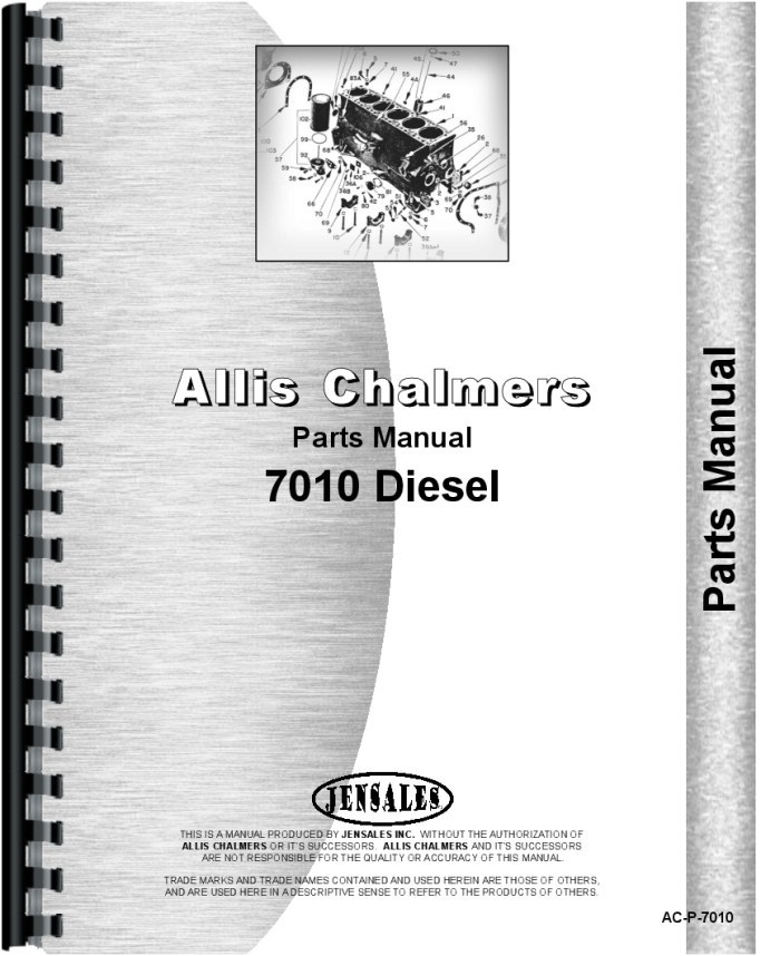 Allis Chalmers 7010 Tractor Parts Repair Service Manual