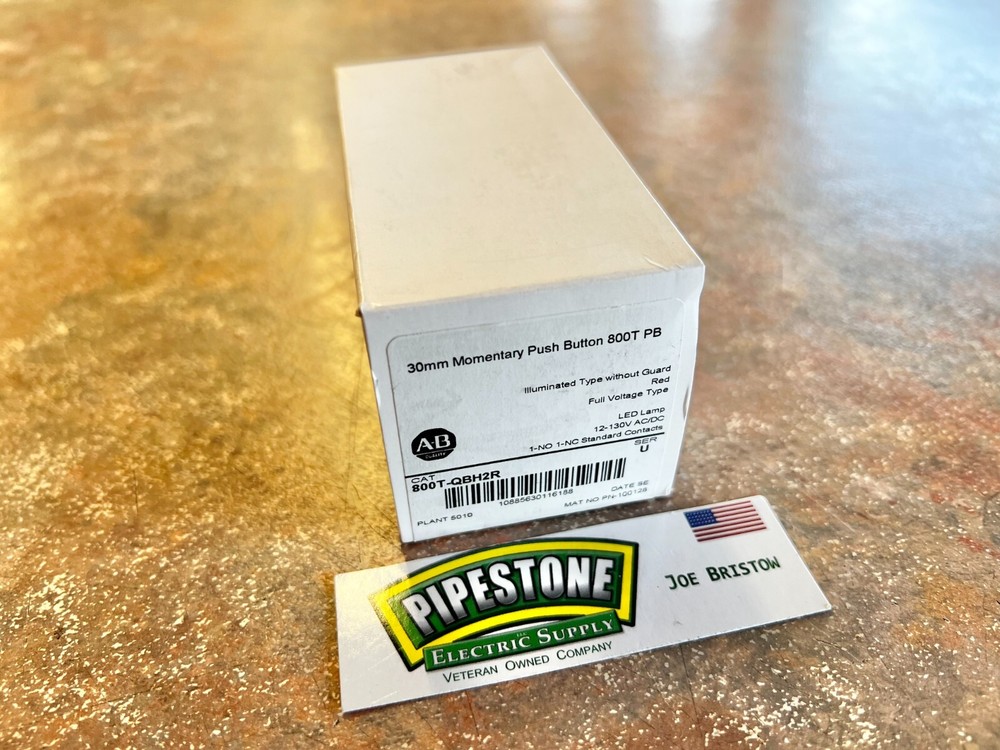 800T-QBH2R Ser/U 30mm Momentary Push Buttons Red              **Kentucky Stock**