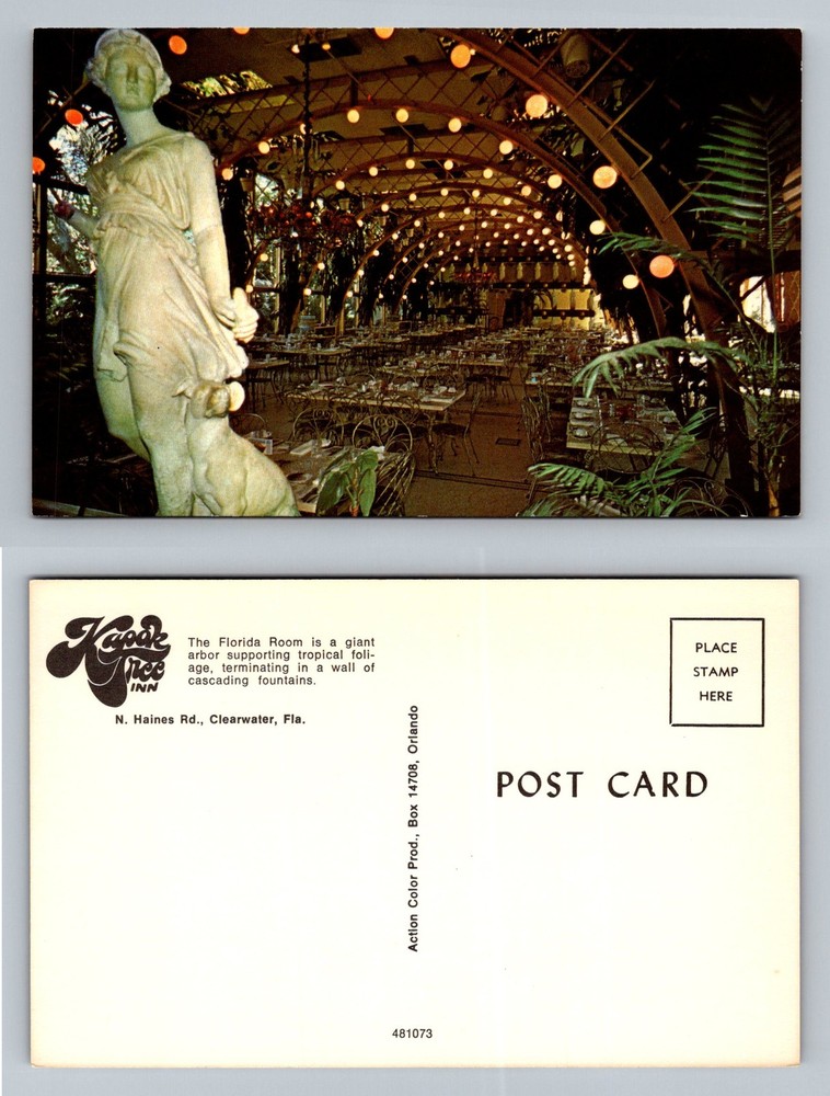 Clearwater, FL-Florida, Kapok Tree Inn Dining Florida Room Vintage Postcard