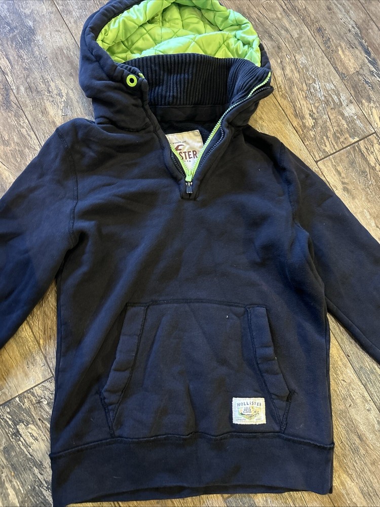VTG Hollister Men's M Cold Water Surfer Quilted Hoodie Pullover Sweatshirt