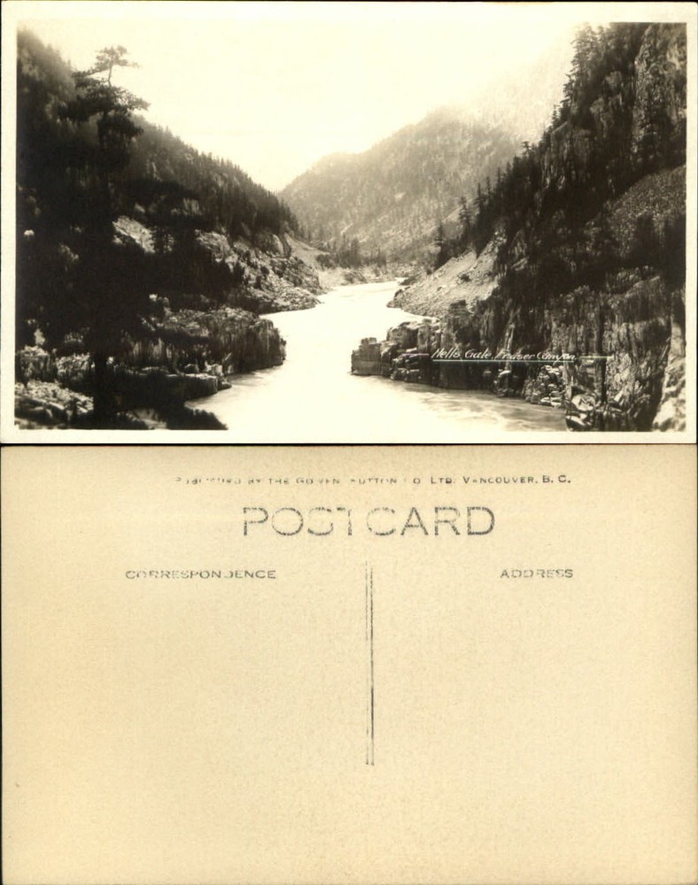 Hells Gate Fraser Canyon British Columbia Canada Gowen-Sutton RPPC