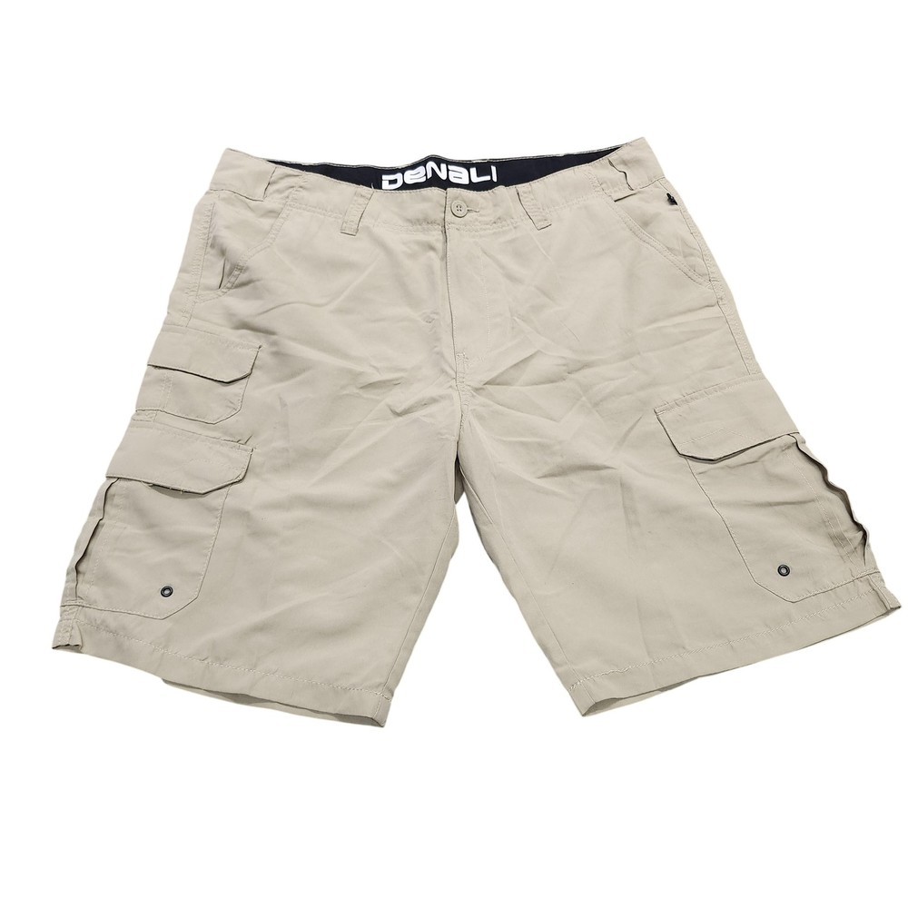 Denali Cargo Shorts Mens 36 Beige Outdoor Utility Pockets Casual Summer