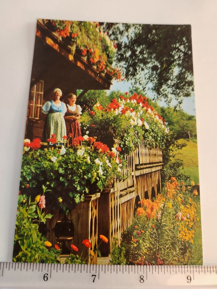 Trapp Family Lodge Stowe VT Flowers Garden Porch NOS Vtg Postcard Unposted NEW