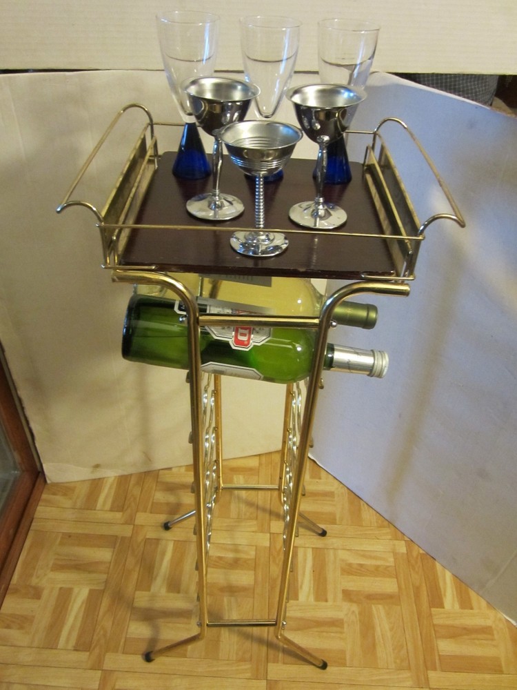 VTG. Freestanding 21-Bottle RACK metal & Wood Store display BERINGER WINERY36