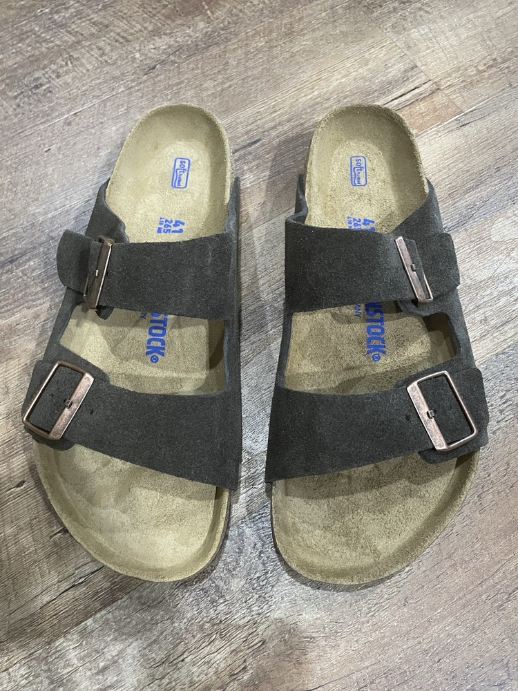 Birkenstock Arizona soft foot bed brown suede leather sandals