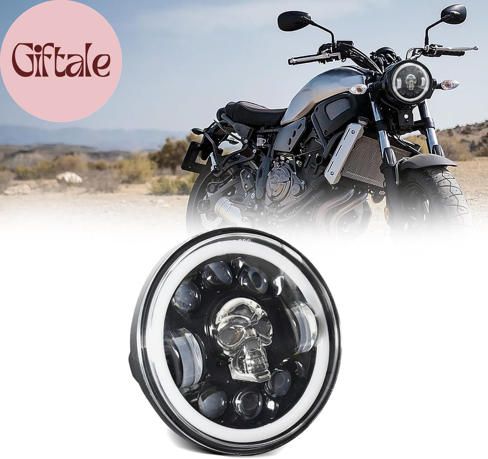 5.75 Inch LED Motorcycle Headlight with High/Low Beam Turn Signal DRL and Colorf