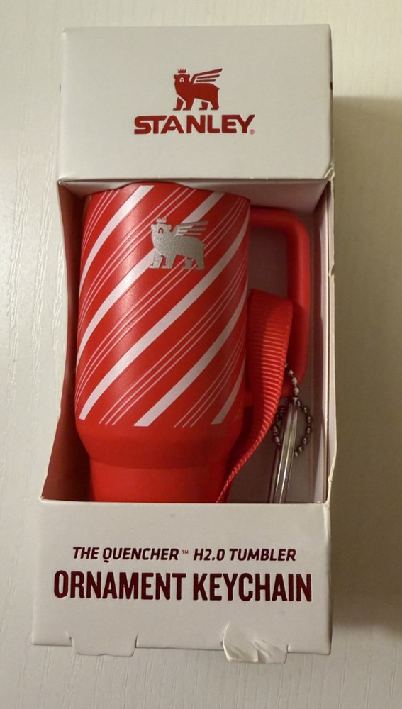 Stanley Quencher H2.0 Red Tumbler Ornament Keychain Mini Cup Holiday Gift
