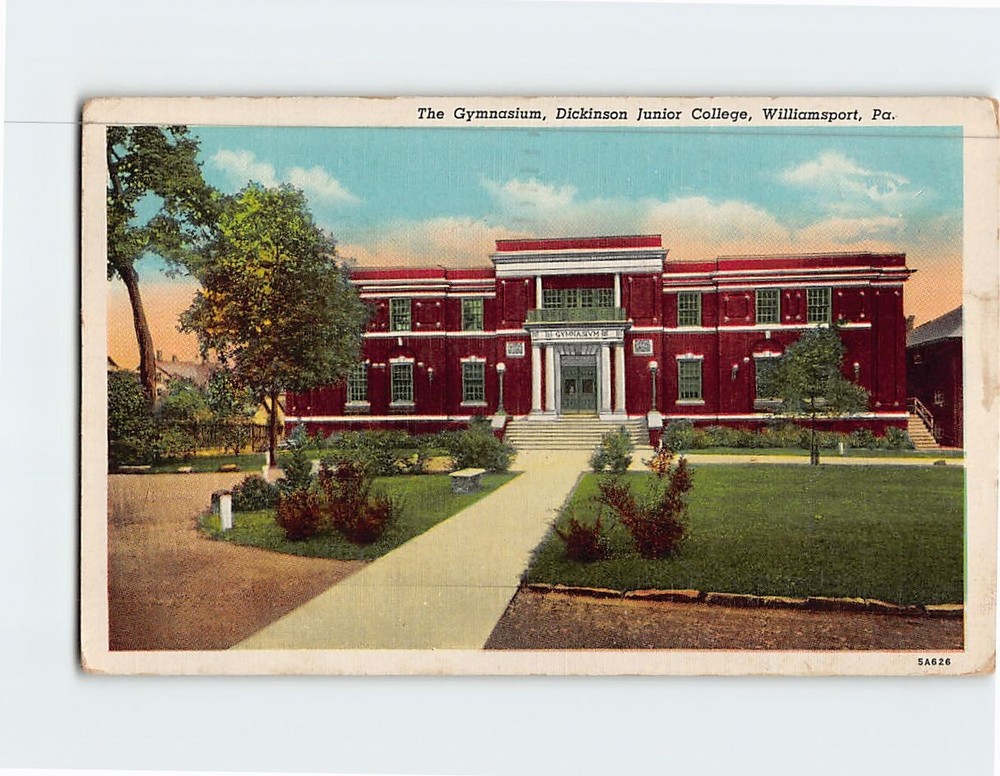Postcard Gymnasium Dickinson Junior College Williamsport Pennsylvania USA