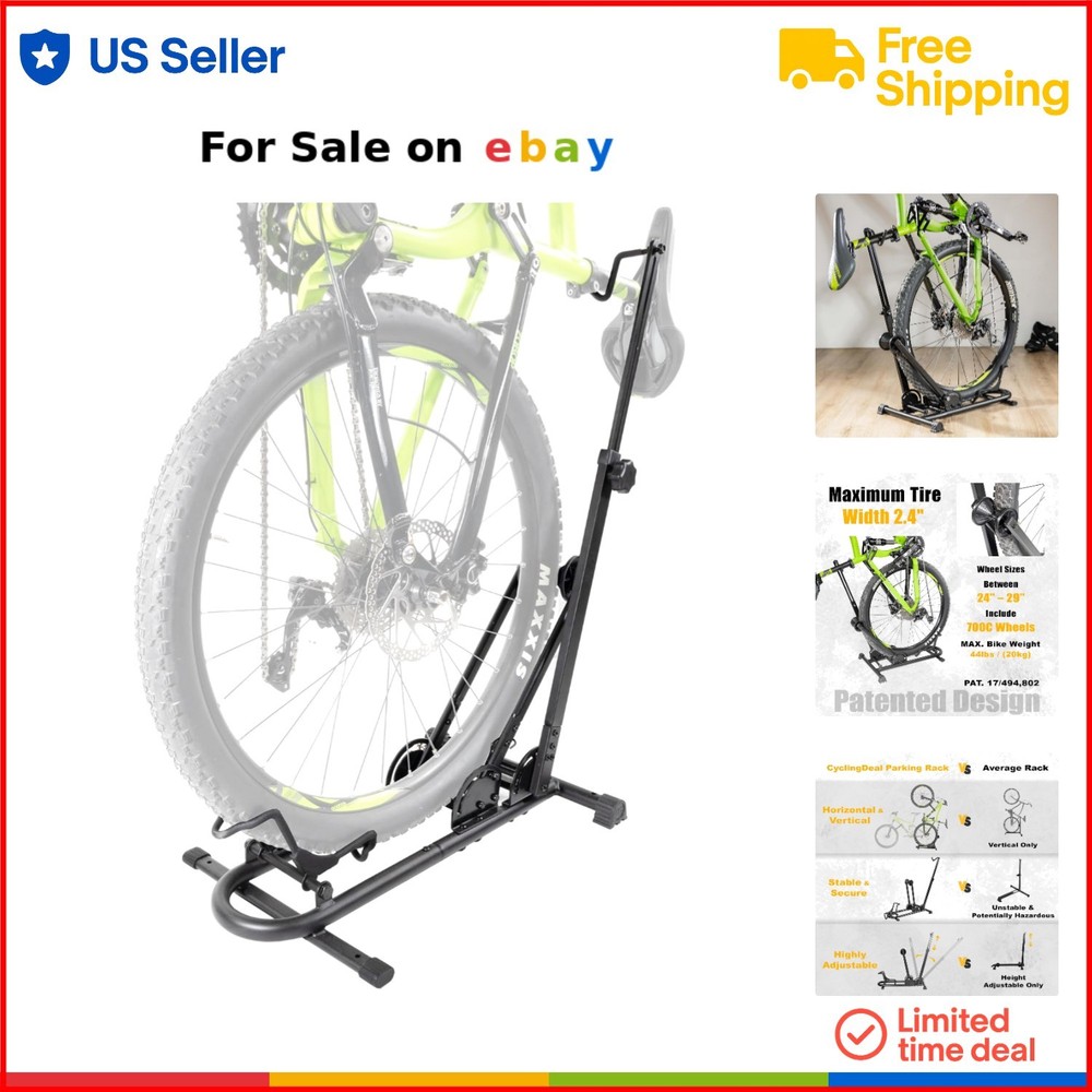 Adjustable Alloy Steel Bike Stand for MTB Road Vertical Horizontal Parking Rack