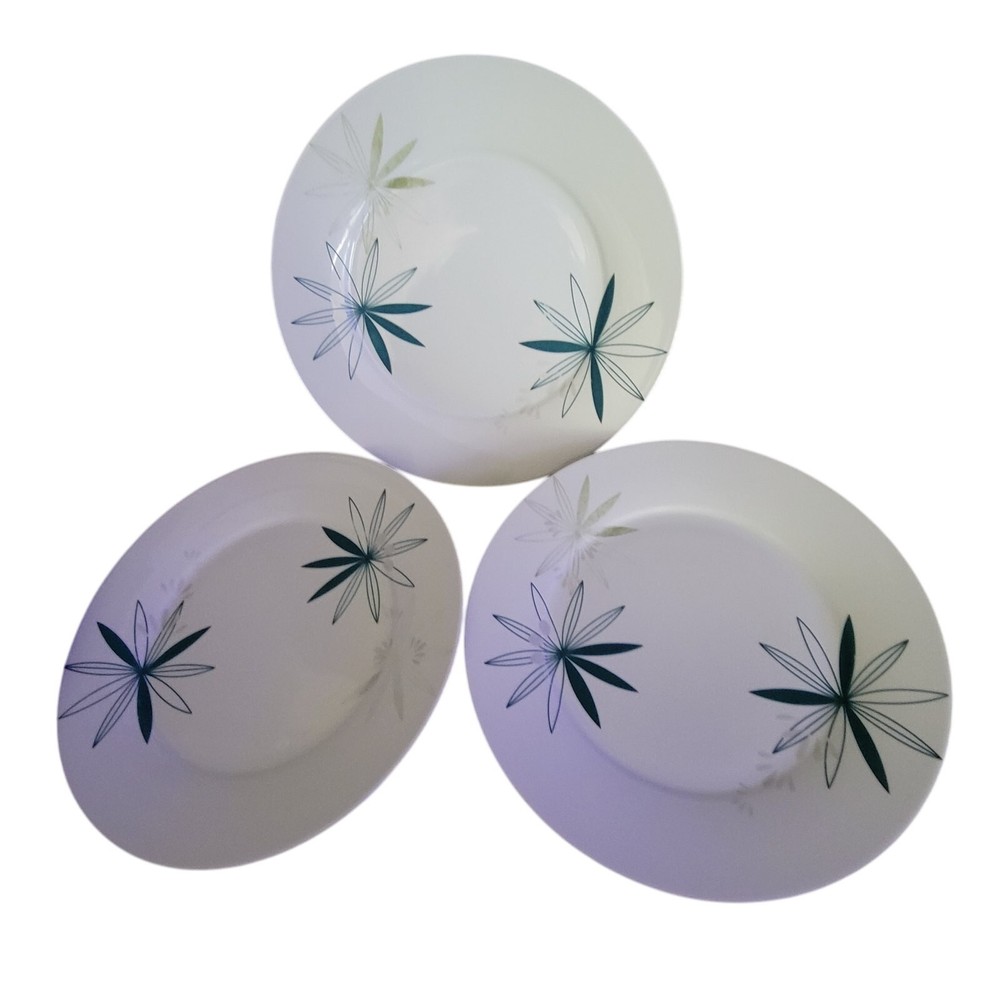 Pier 1 Kui Hua Atomic Starburst Retro 11-Inch Dinner Plates Set of 3