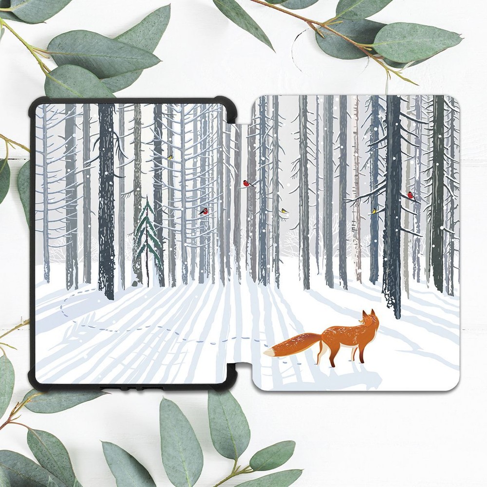 Winter Forest Fox Snow Case for Kindle 10th Gen & Paperwhite