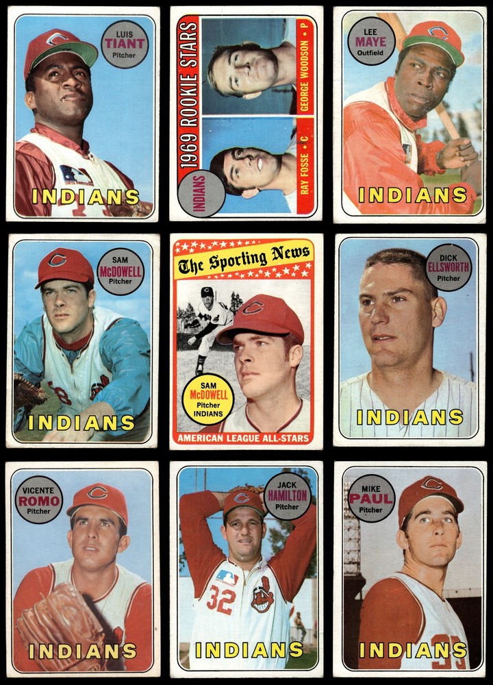 1969 Topps Cleveland Indians Team Set 2.5 - GD+ 6990463