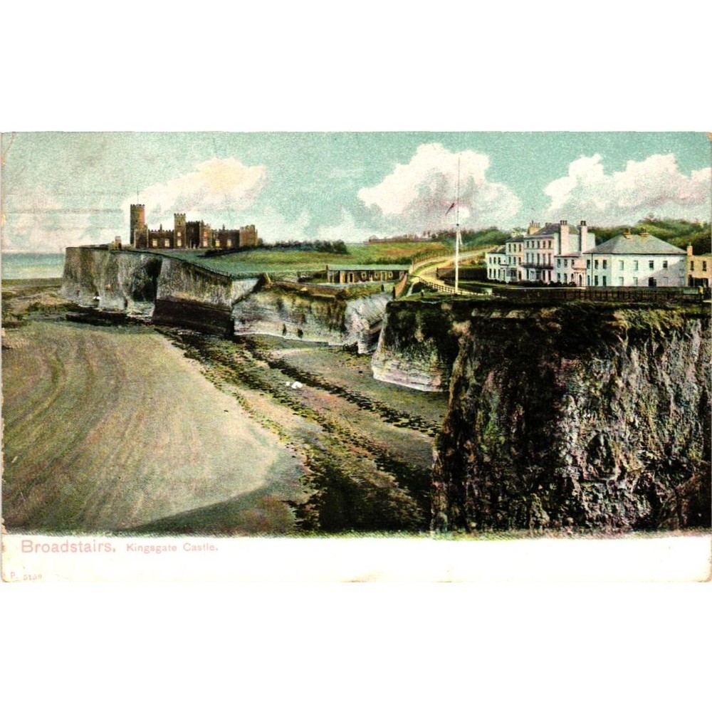 Antique Broadstairs Kingsgate Castle England Color Postcard Peacock Brand