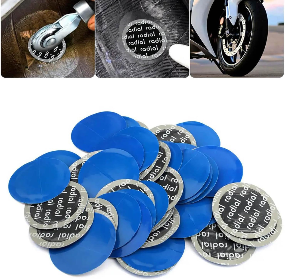 150-Piece 42mm Heavy Duty Tire Repair Patch Kit for Cold Patching