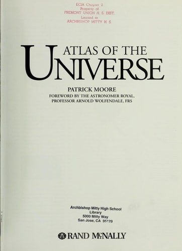 Atlas of the Universe by Moore, Patrick, Good Book