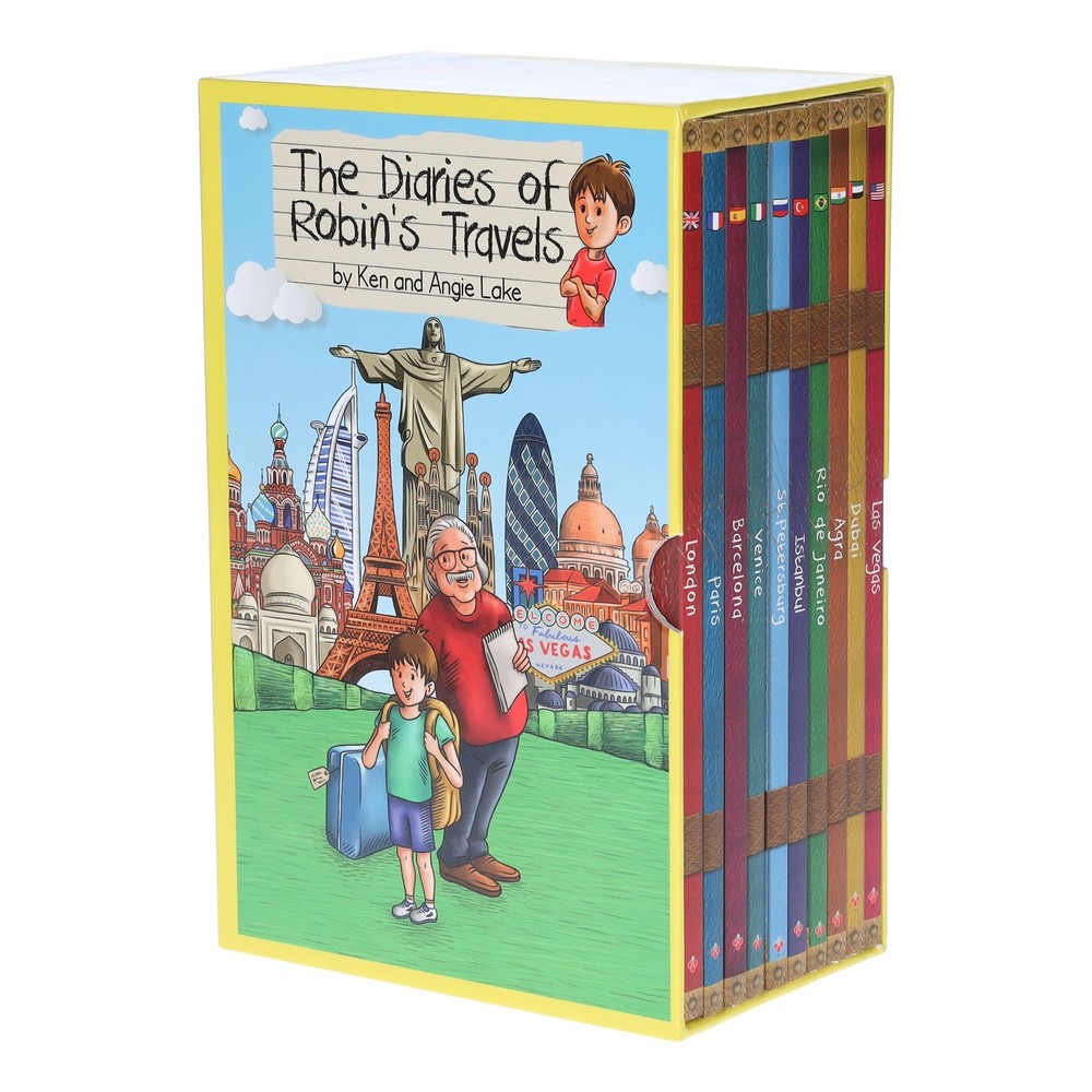 The Diaries of Robin's Travels 10 Books by Angie & Ken Lake - Age 6-8 -Paperback