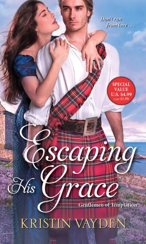Escaping His Grace (Gentlemen of Temptation) by Vayden, Kristin, Good Book