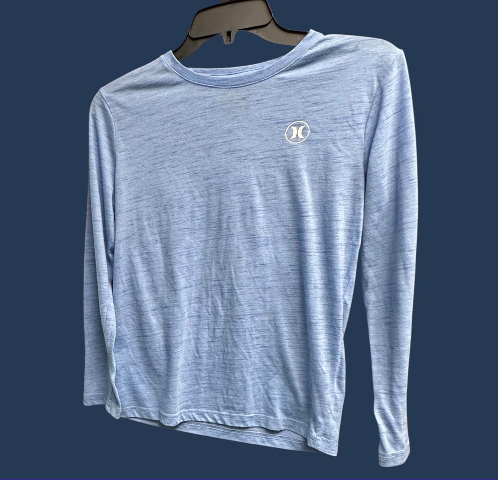 Hurley Boy's Youth Long Sleeve t Shirt Aqua Size 14/16