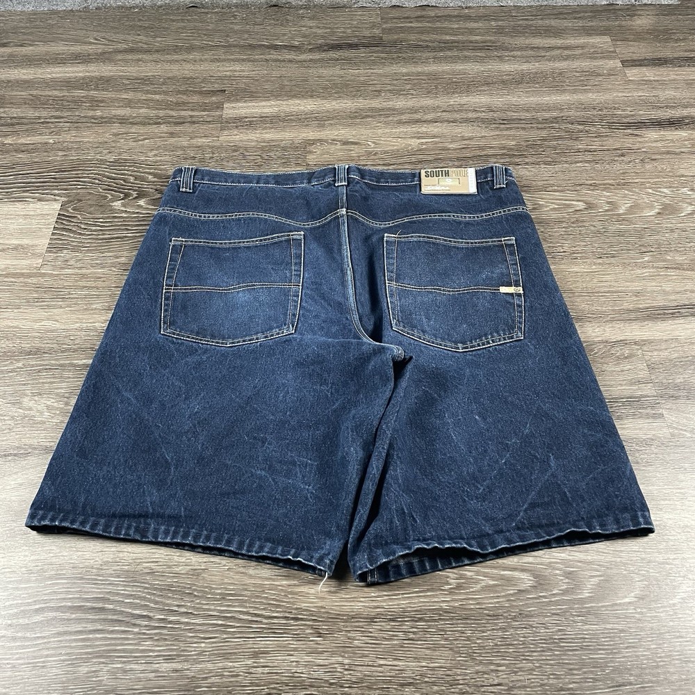 Vintage Southpole Shorts Mens 42 Blue Denim Jean Jorts Baggy Faded Hip Hop Y2K