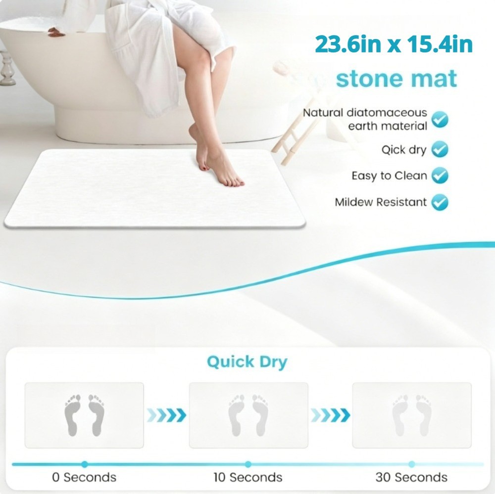 Large Stone Bath Mat,23.6