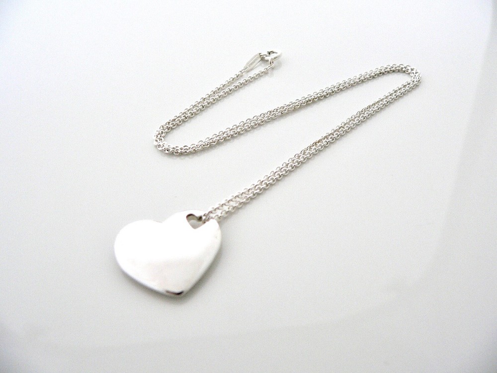 Tiffany and Co Double Heart Necklace Pendant Charm Chain Love Jewelry Gift 925