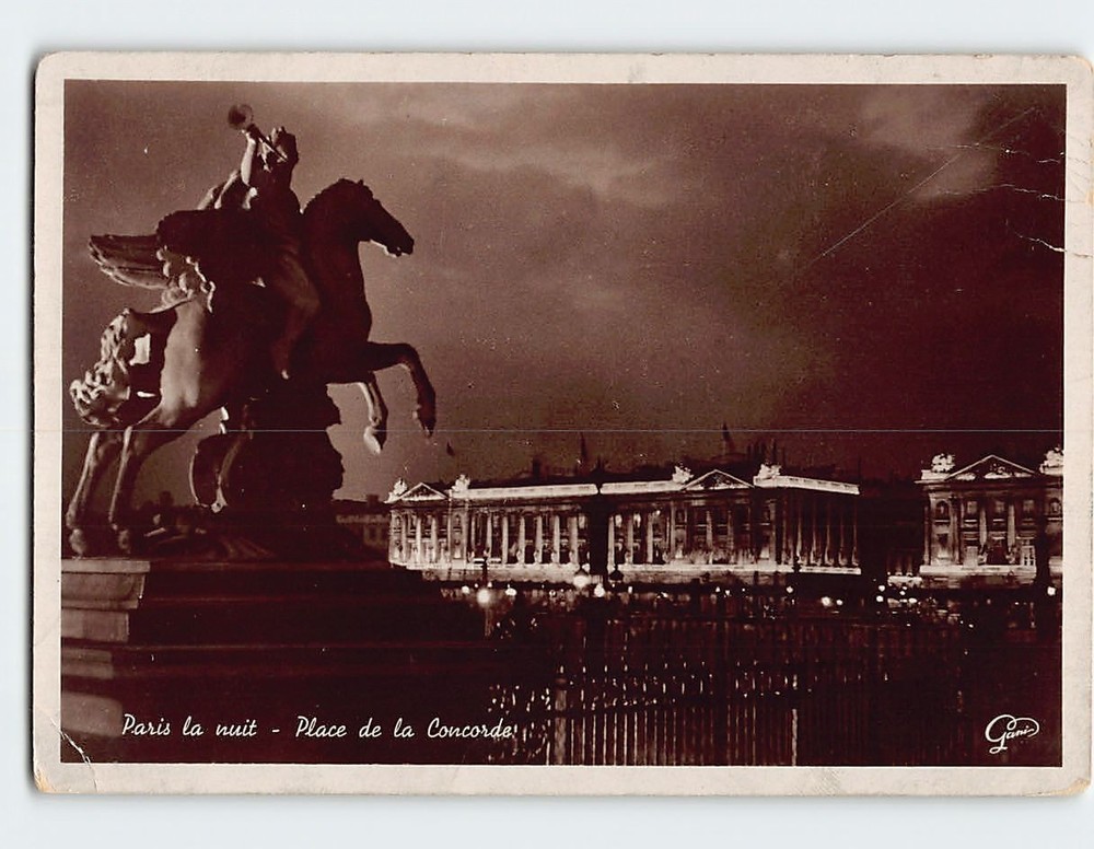 Postcard Place de la Concorde Paris France