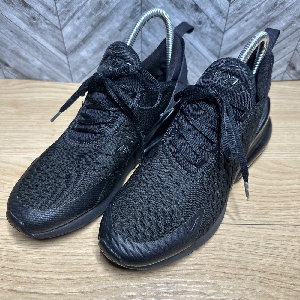 Nike Air Max 270 Triple Black GS Size 7Y Running BQ5776‑001