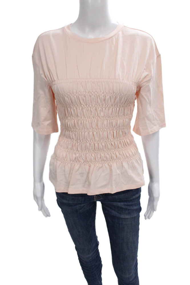 & Other Stories Womens Basic Pink Cotton Crew Neck Short Sleeve T-Shirt Size SFree Shipping in US $100+ Orders | $6.95 Orders Below