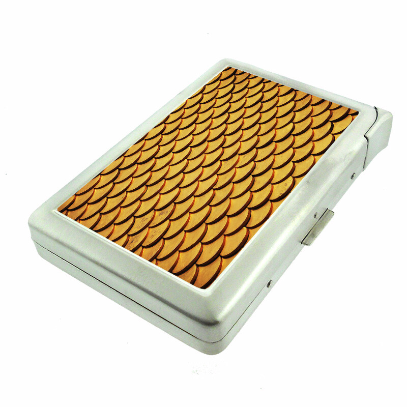 Abstract Art Em5 Cigarette Case with Built in Lighter Metal Wallet-image