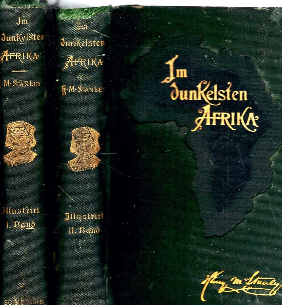 1890 2 Volumes In Darkest Africa Im Dunkelsten Afrika Stanley German Maps 1St