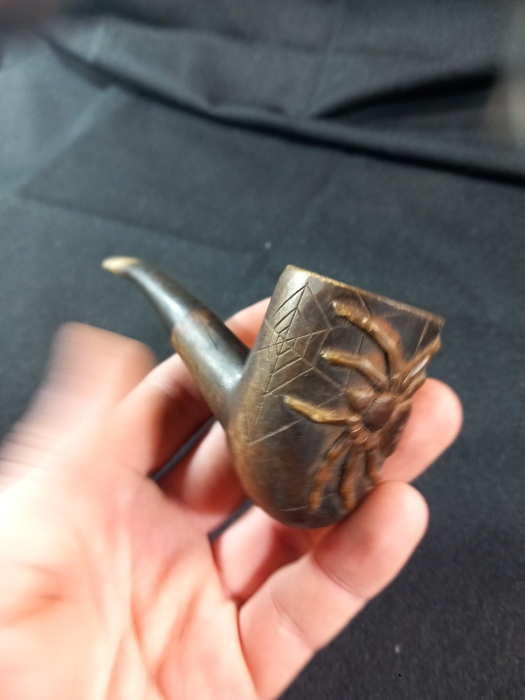 Spider Pipe Wood Horn 19th Century