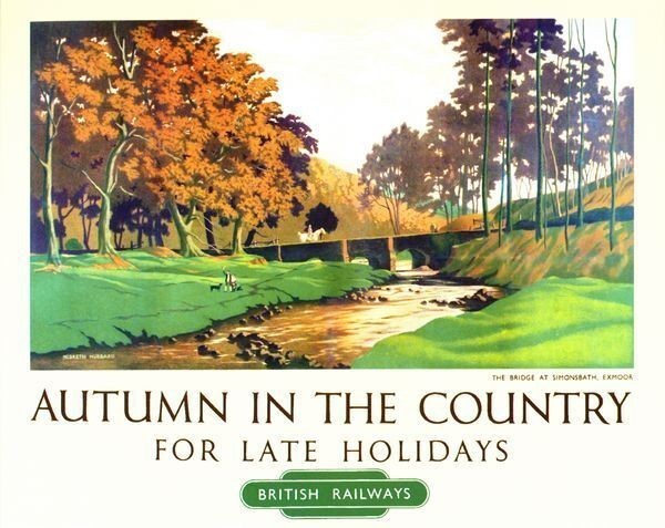 Simonsbath Exmoor British Railways England Vintage Travel Poster Print