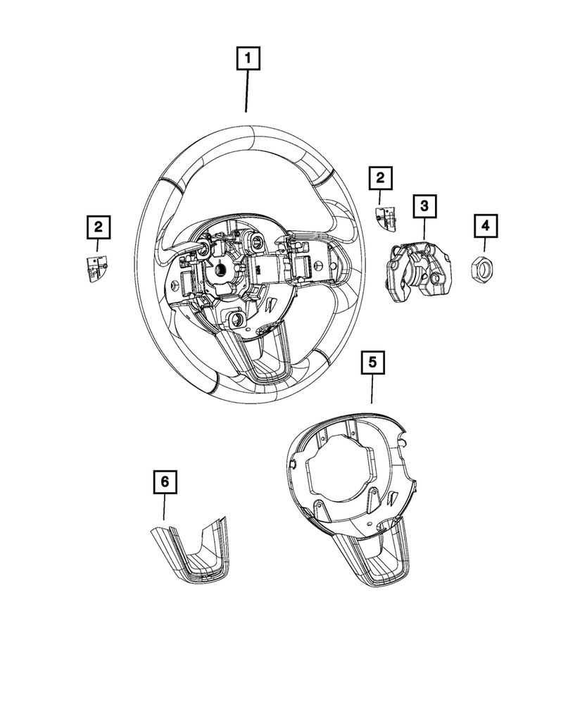 Genuine Mopar Steering Wheel 7JM50LA3AA