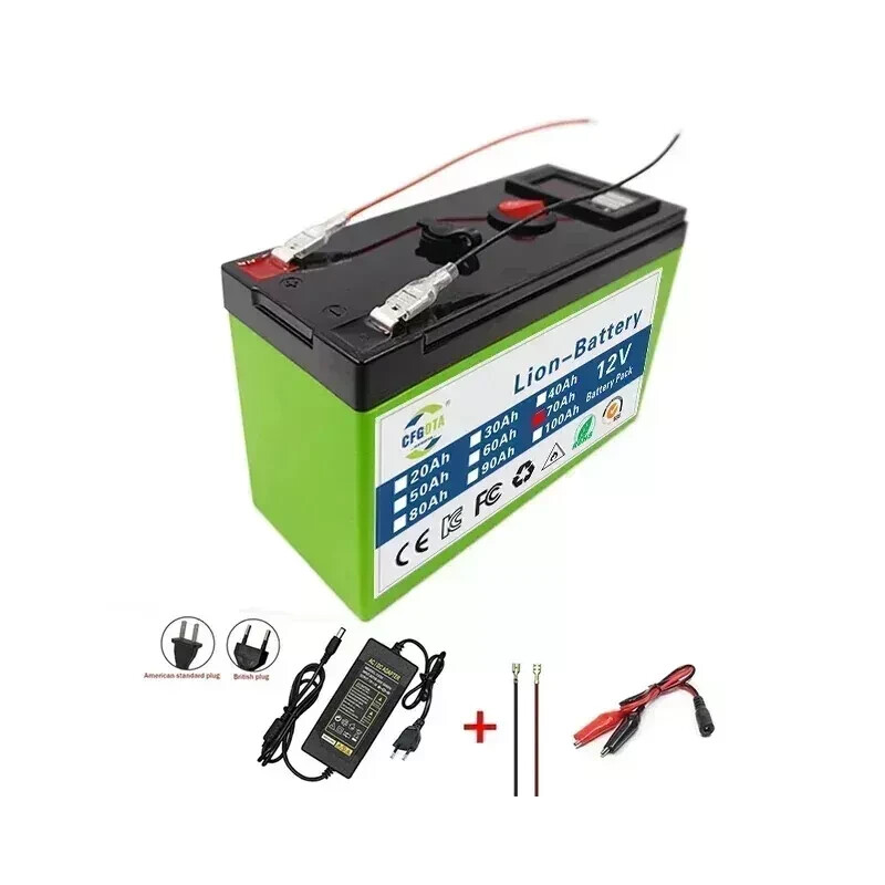 Rechargeable Battery Rv 12V 100AH BMS Lifepo4 Portable NEW SOLAR Energy EV Camp