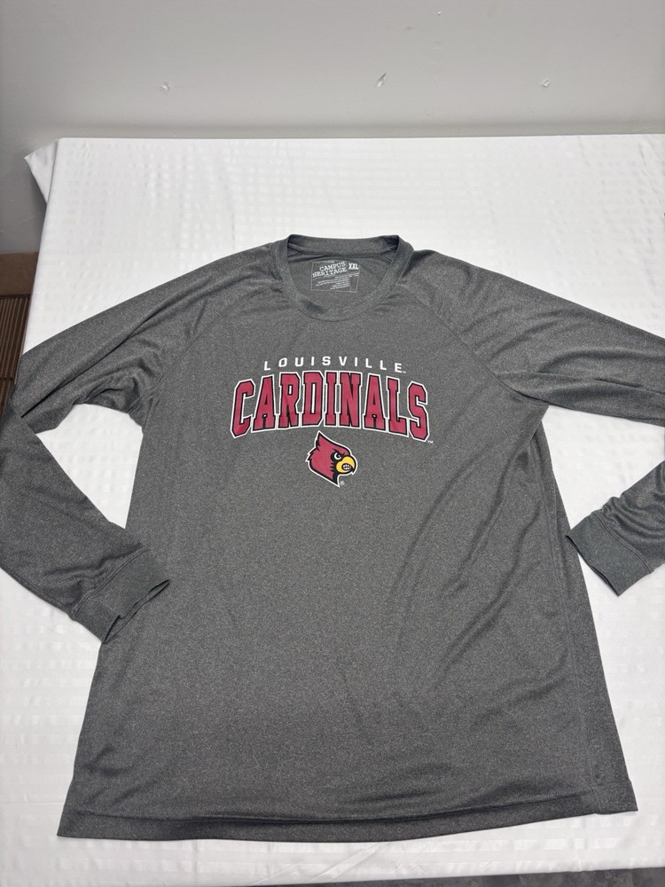 NFL Team Apparel Arizona Cardinals Long Sleeve Shirt Gray Mens XXL