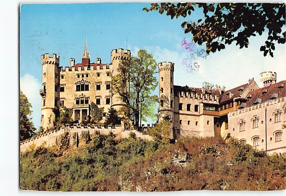 Postcard The castle Hohenschwangau Germany