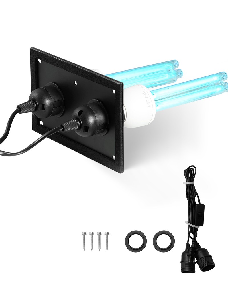 VEVOR Air Purifier Whole House 50W 5in UV Light in Duct for HVAC AC Duct Filter-image