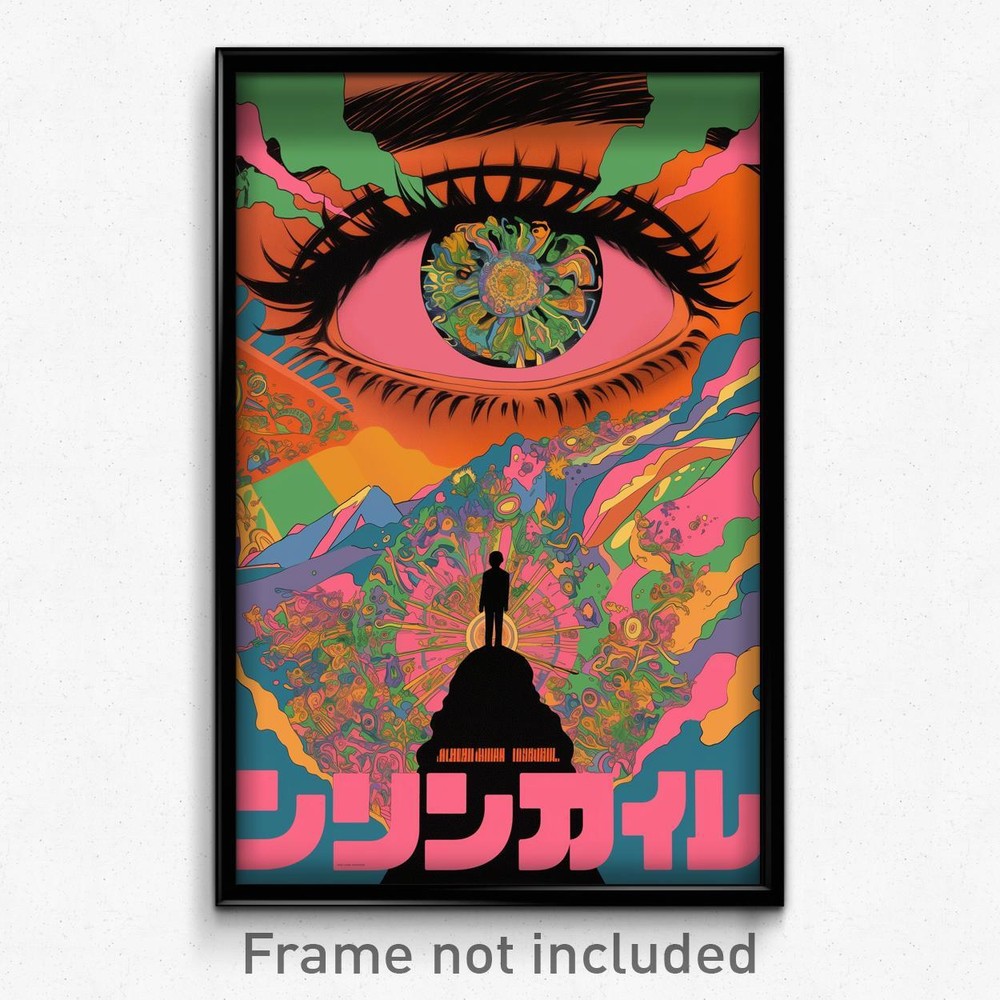 Vintage Thai Psychedelic Film Poster for Acclaimed Grass Movie