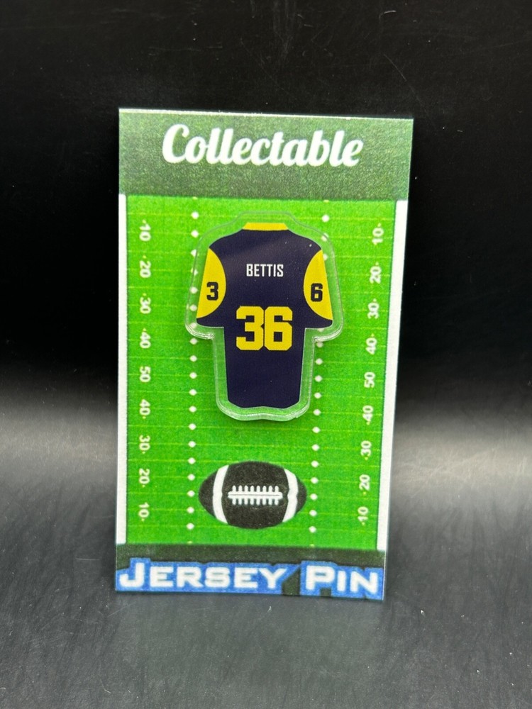 Vintage Los Angeles Rams Jerome Bettis Jersey Lapel Pin - Classic Collectible
