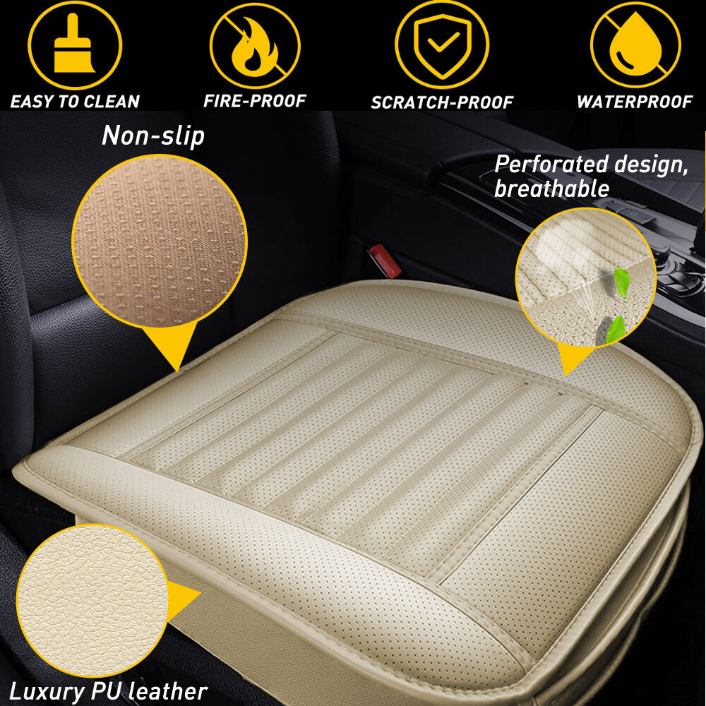 Universal Car Seat Covers PU Leather Auto Interior Cushion Truck Van Accessories
