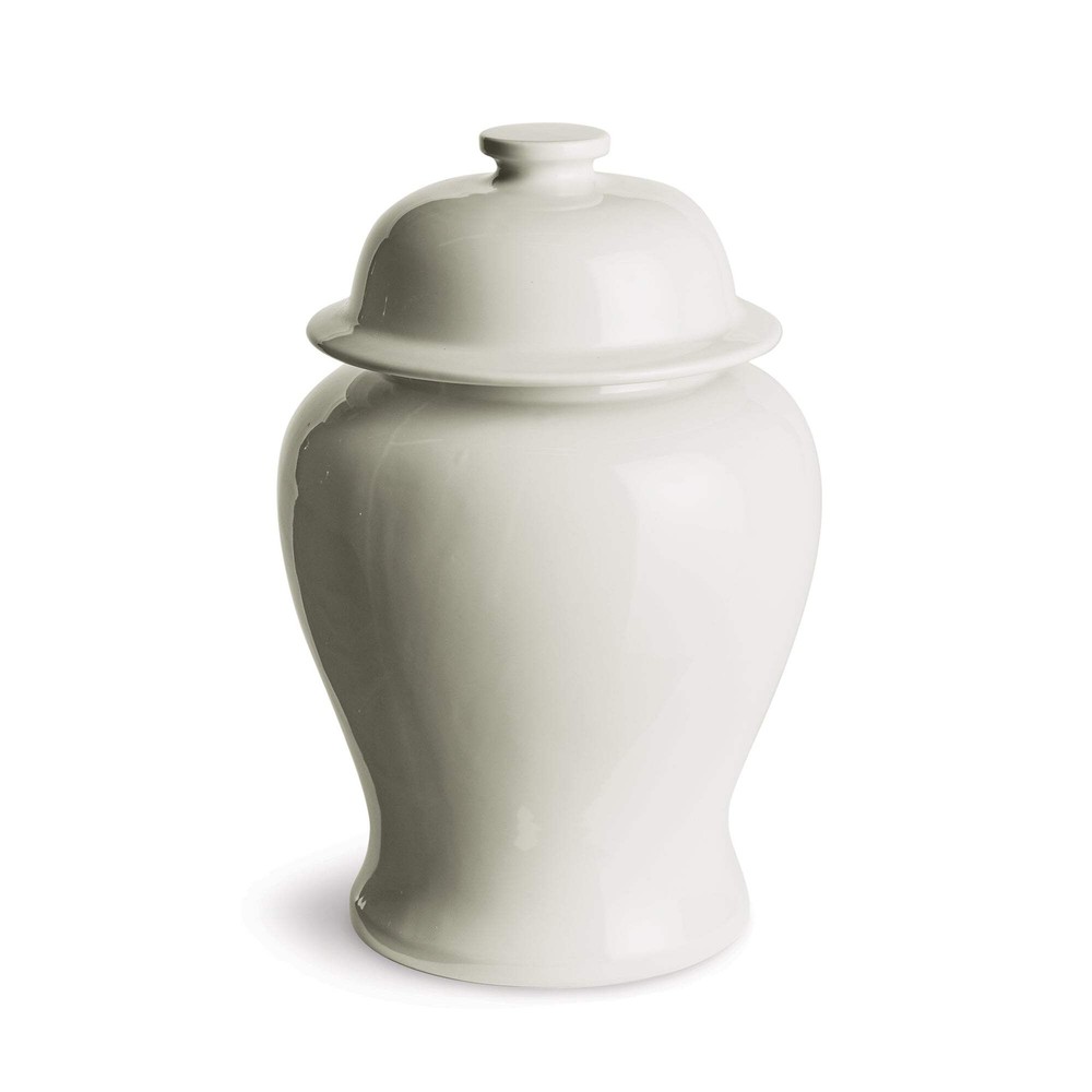 Lili White Ceramic Small Ginger Jar - Classic & Modern Decor