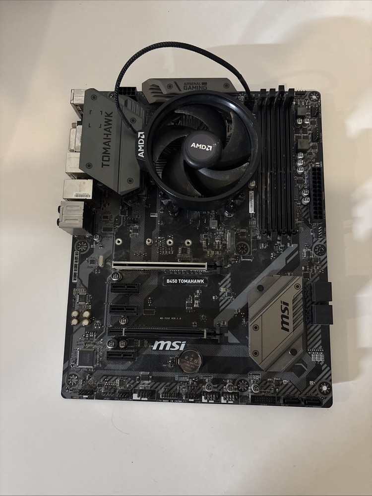 COMBO MSI B450 Tomahawk Motherboard With AMD Ryzen 5 2600 CPU