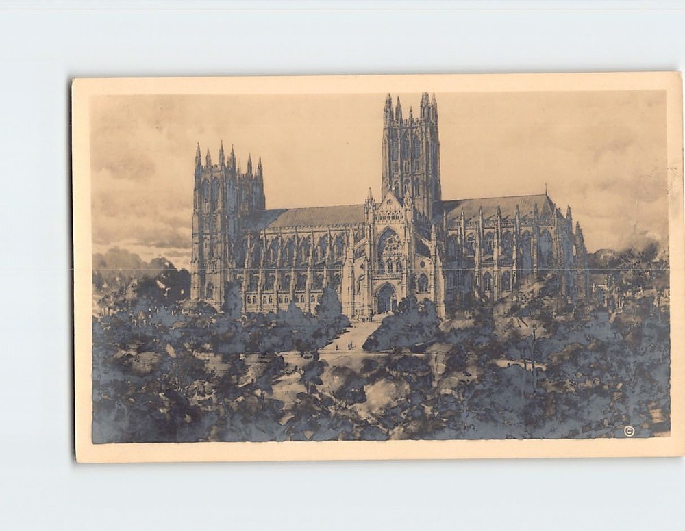 Postcard Washington Cathedral Mount Saint Alban DC