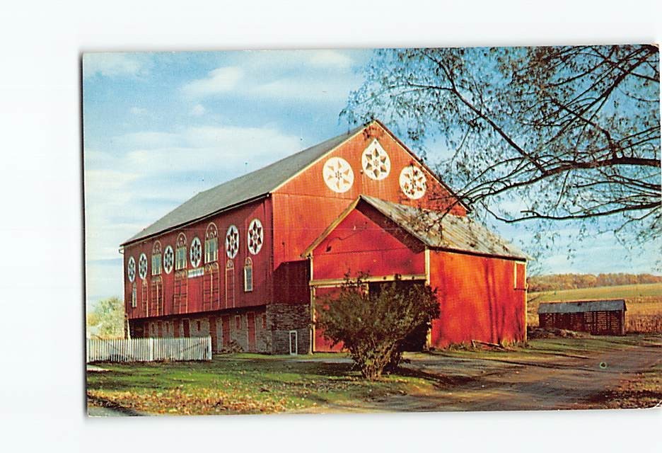 Postcard Barn Hex Sign Penna Dutch Country Pennsylvania USA