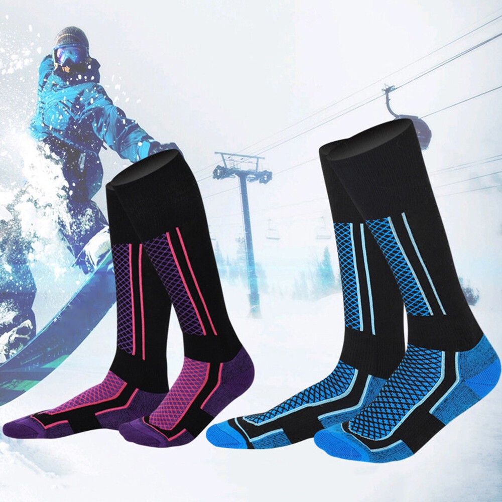 Mens Long Warm Hiking Walking Thick Thermal Snowboard Winter Padded Ski Socks